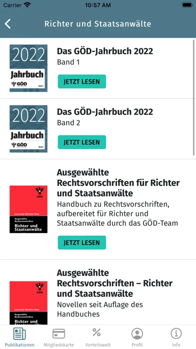 Capturas de pantalla de GÖD App