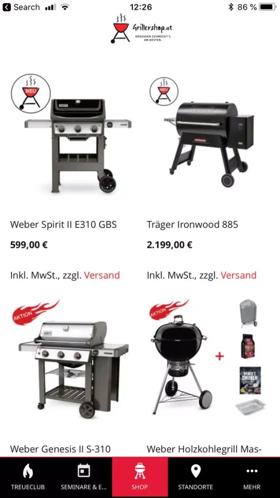 Griller-Shop स्क्रीनशॉट