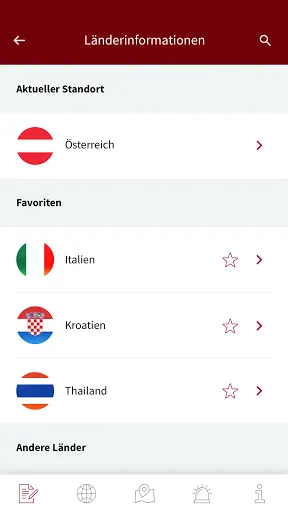 Auslandsservice Screenshots