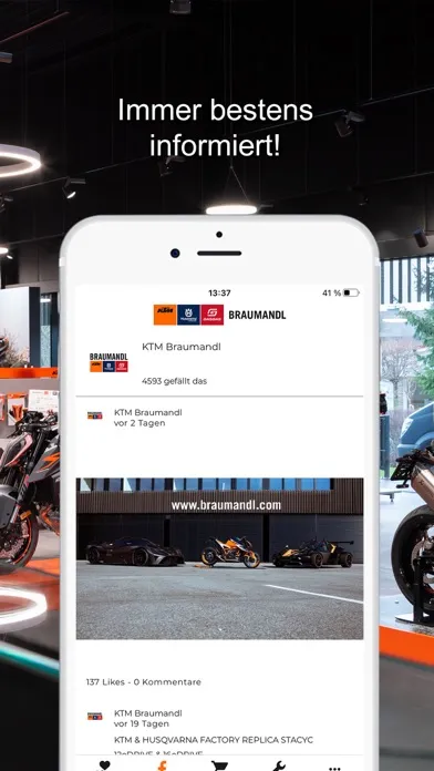 ภาพหน้าจอของ KTM Braumandl