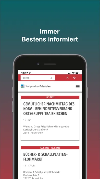 Wir sind Traiskirchen-App Ekran Görüntüleri