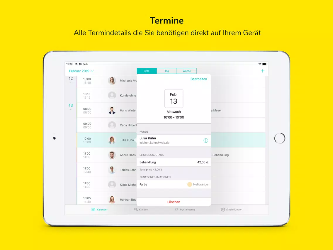 Herold Termine iPad  スクリーンショット