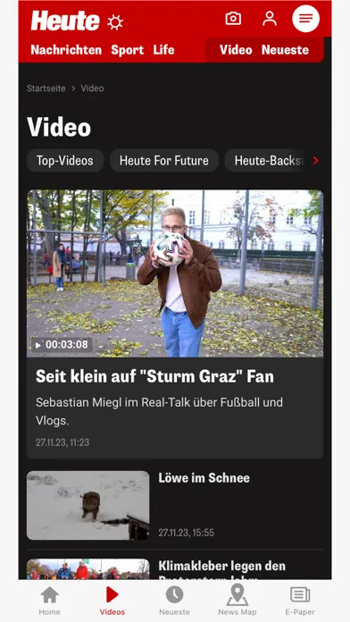 Tangkapan layar HEUTE – Die Tageszeitung