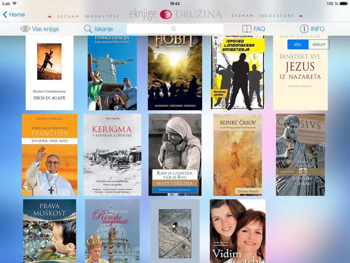 Screenshot di eKnjige Družina iPad 