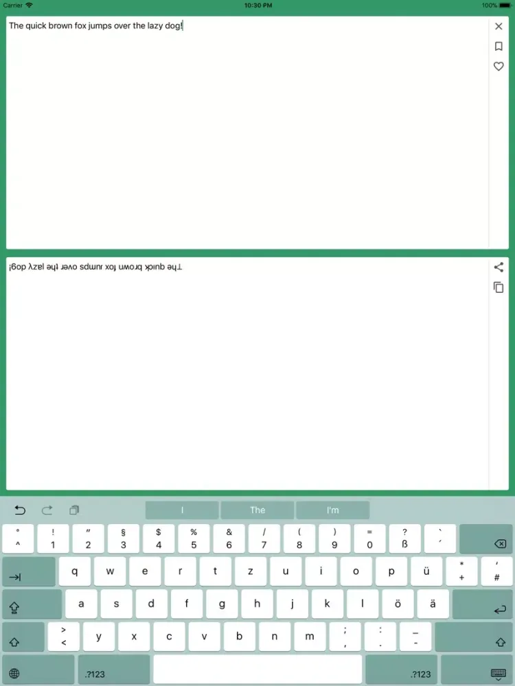 Upside down - υʍoρ ǝρısd∩ iPad 应用截图
