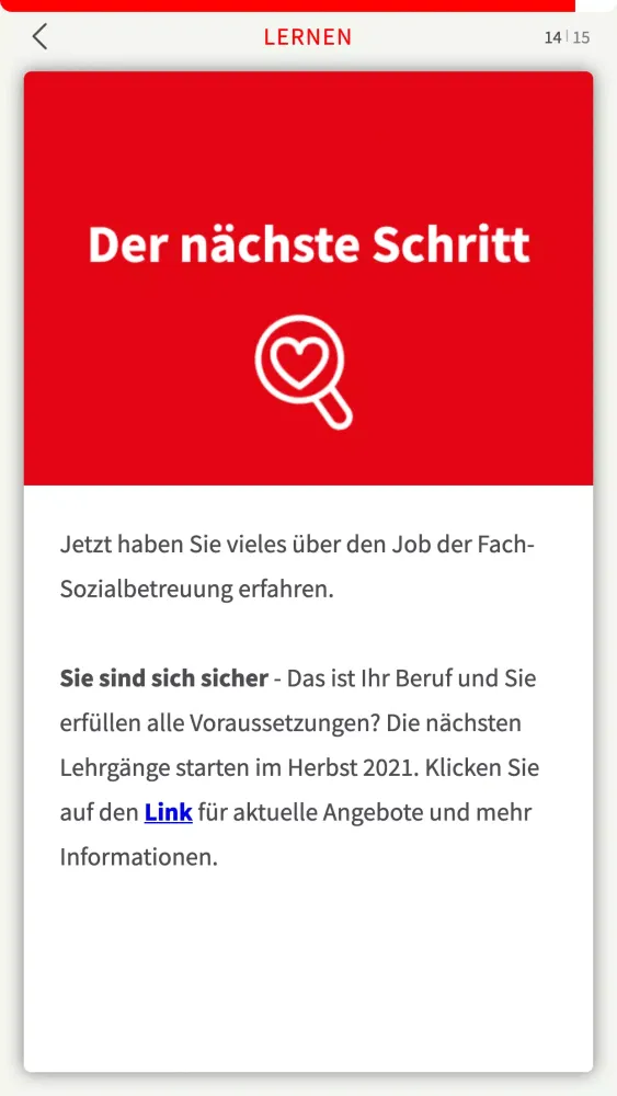 Screenshot di Kann ich Pflege?