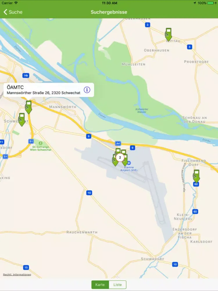 Zrzuty ekranu E-Tankstellen iPad 