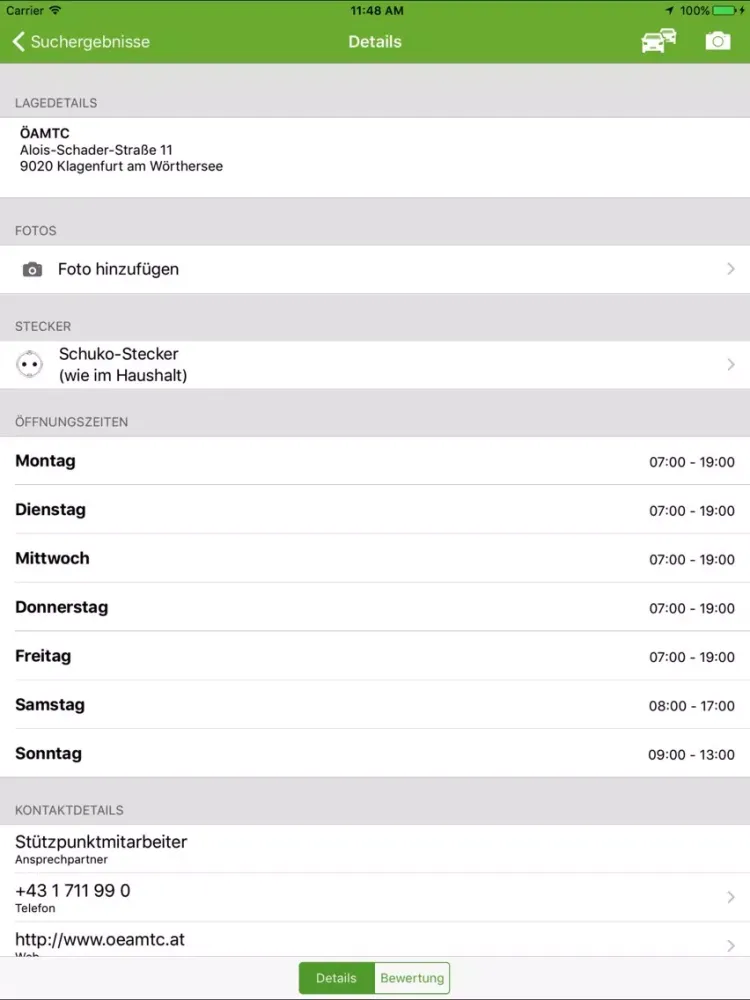 Zrzuty ekranu E-Tankstellen iPad 