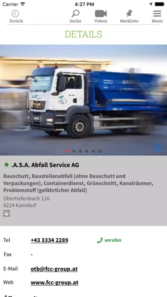 Ảnh chụp màn hình của Abfall ABC Steiermark