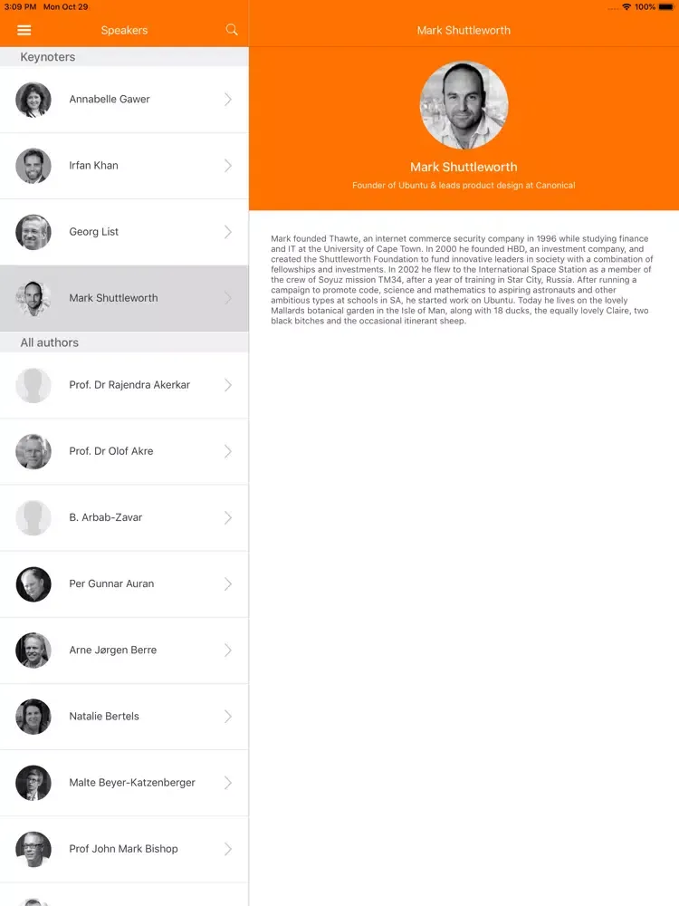 EBDVF Conference Assistant iPad  Screenshots
