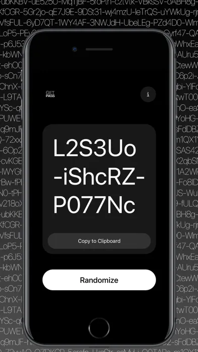 Tangkapan skrin GetPass - Password Generator