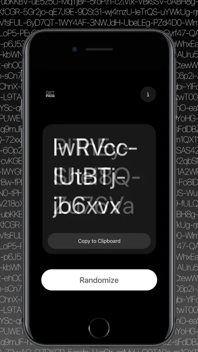 Tangkapan skrin GetPass - Password Generator