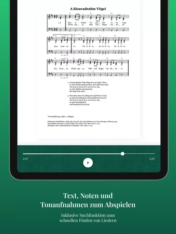 Ảnh chụp màn hình của Lieder- und Jodlerschatztruhe iPad 