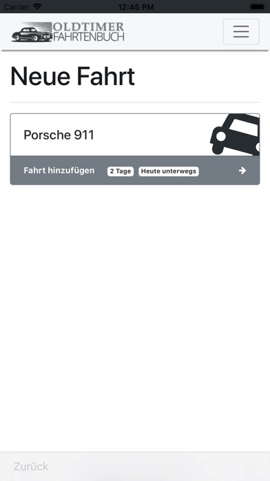 Captures d'écran de Oldtimer Fahrtenbuch
