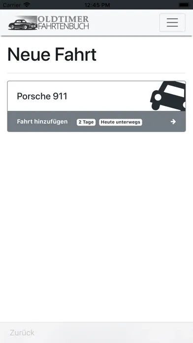 Capturas de pantalla de Oldtimer Fahrtenbuch