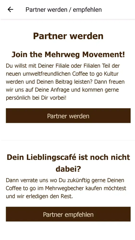 myCoffeeCup Screenshots