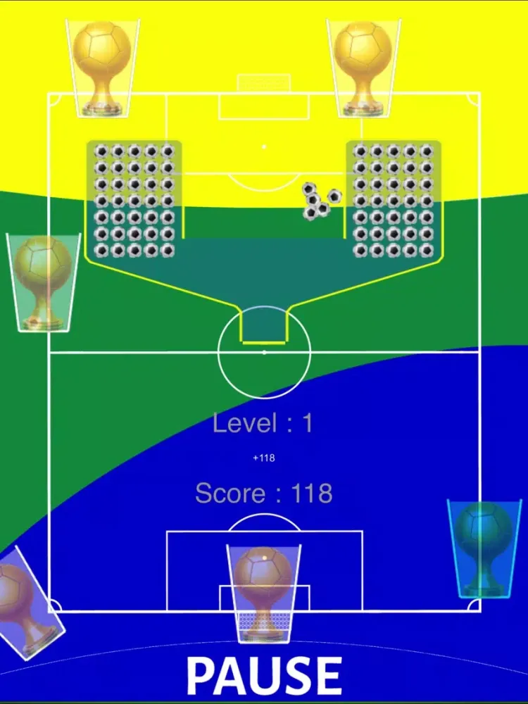 Ảnh chụp màn hình của 100 Soccer Balls - Brazil iPad 