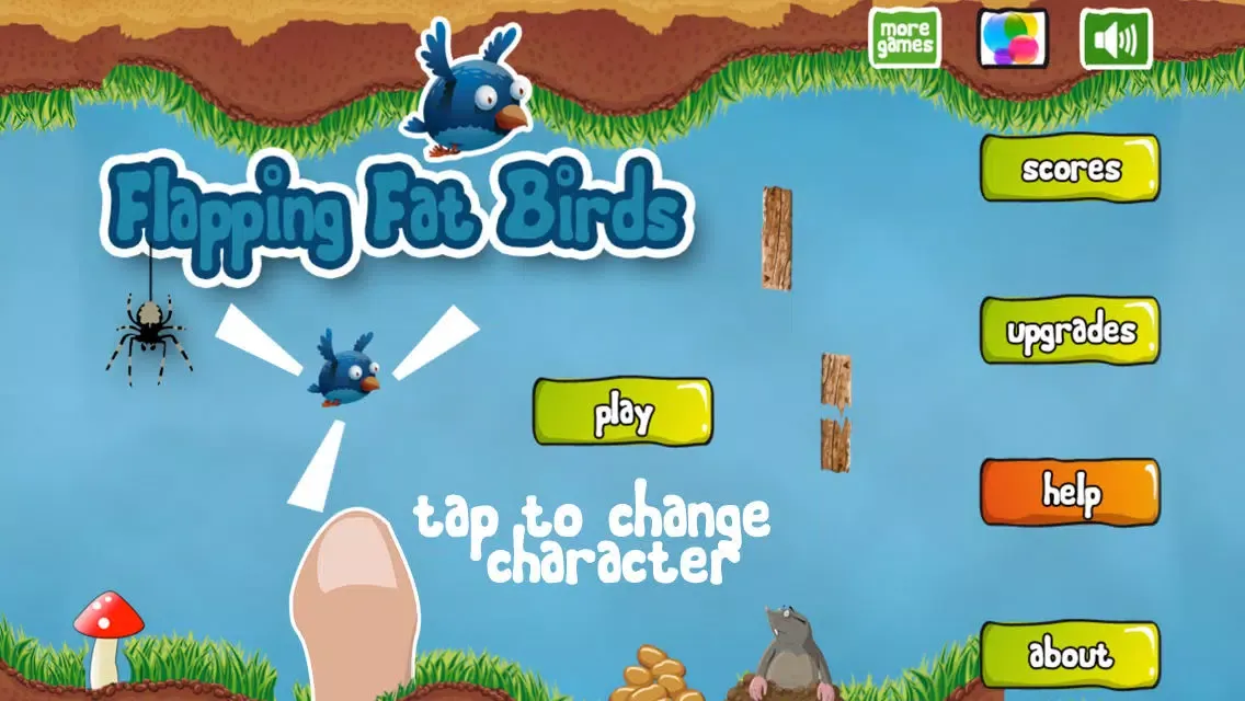 Capturas de tela do Flapping Fat Birds
