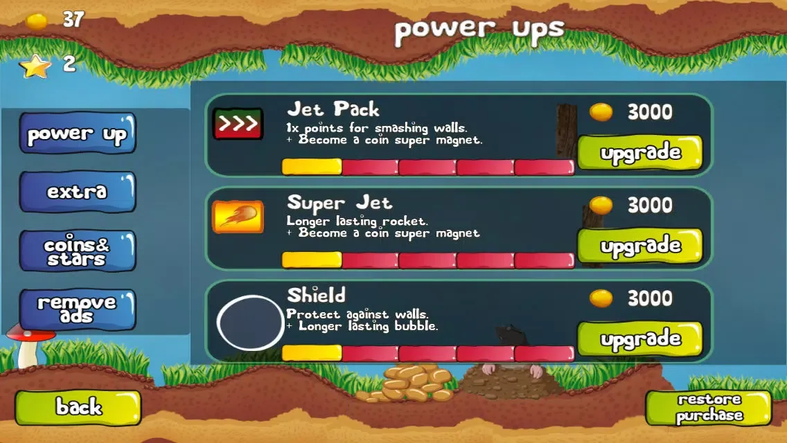 Capturas de tela do Flapping Fat Birds