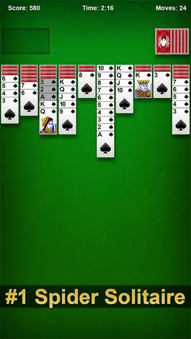 ภาพหน้าจอของ Spider Solitaire Pro ▻