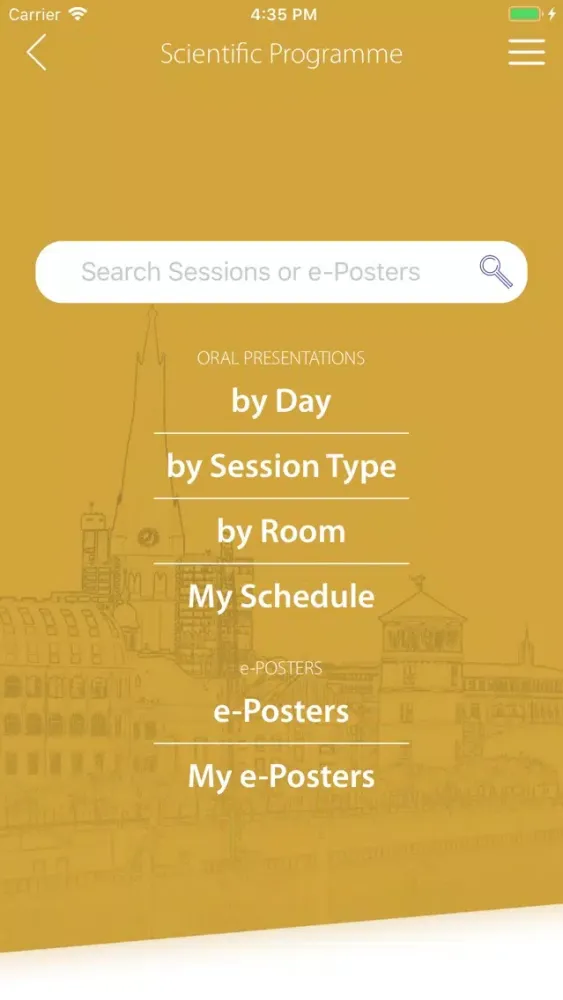ภาพหน้าจอของ EANM'18 Congress App