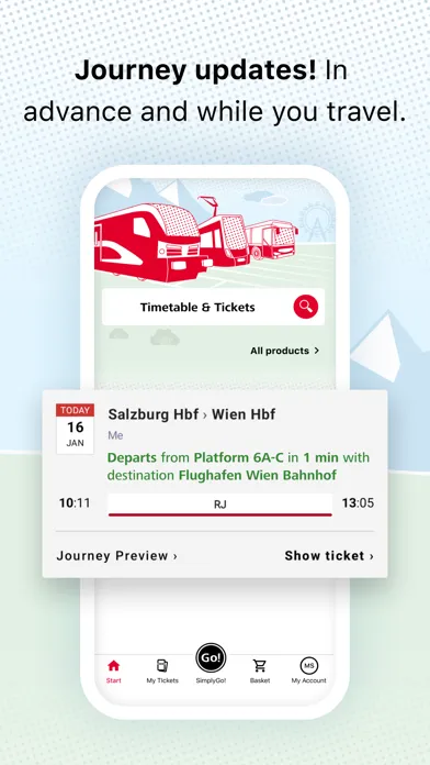 Ảnh chụp màn hình của ÖBB Tickets