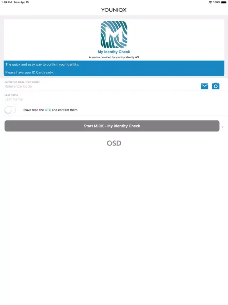 صور MICK - My Identity Check iPad