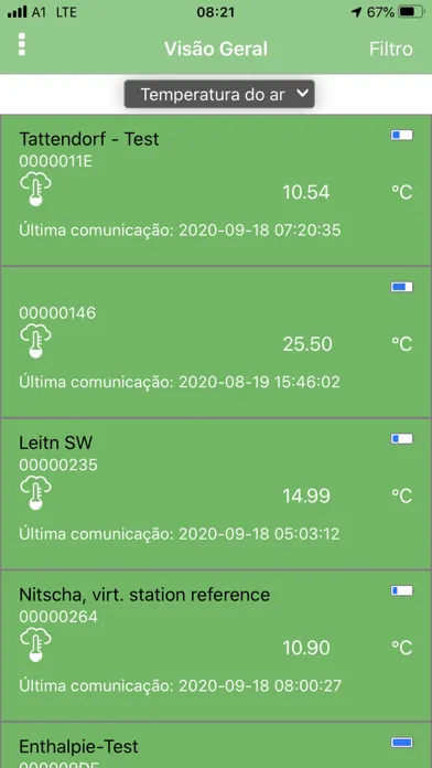 Capturas de tela do AgritecGEO Clima