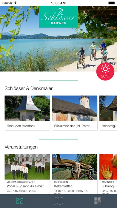 Schlösser Radweg – Velden – Wernberg – Rosegg سکرین شاٹس
