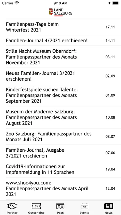 Salzburger Familienpass Ekran Görüntüleri