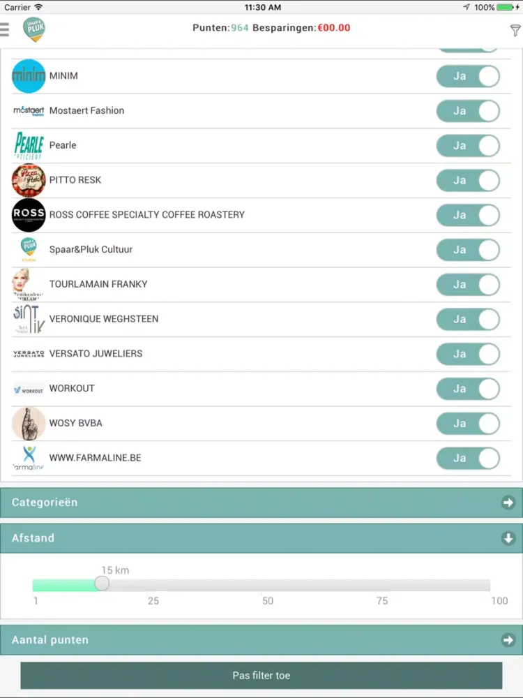 Spaar&Pluk iPad 应用截图