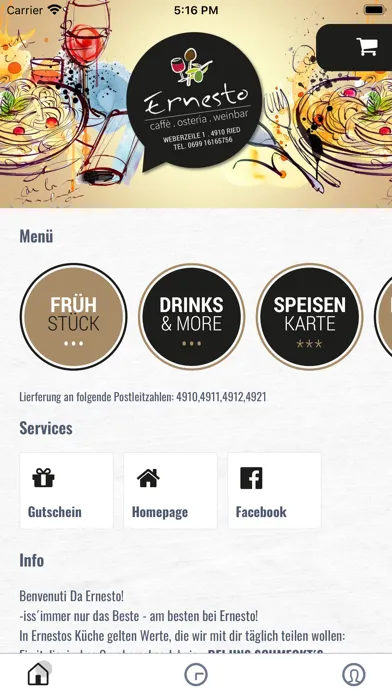 Screenshot di Ernesto