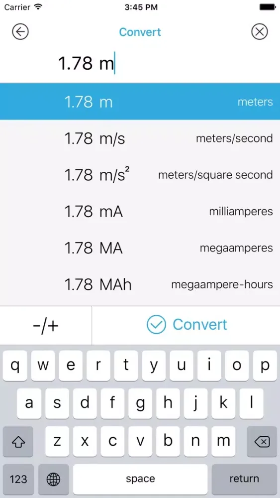 Capturas de tela do SUM Convert - Unit Converter