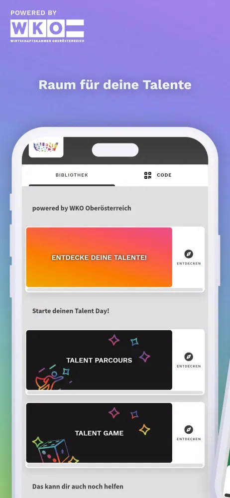 WKOÖ Talent Space Screenshots