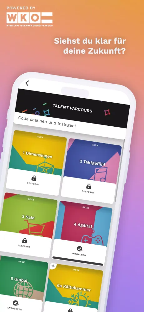 WKOÖ Talent Space Screenshots