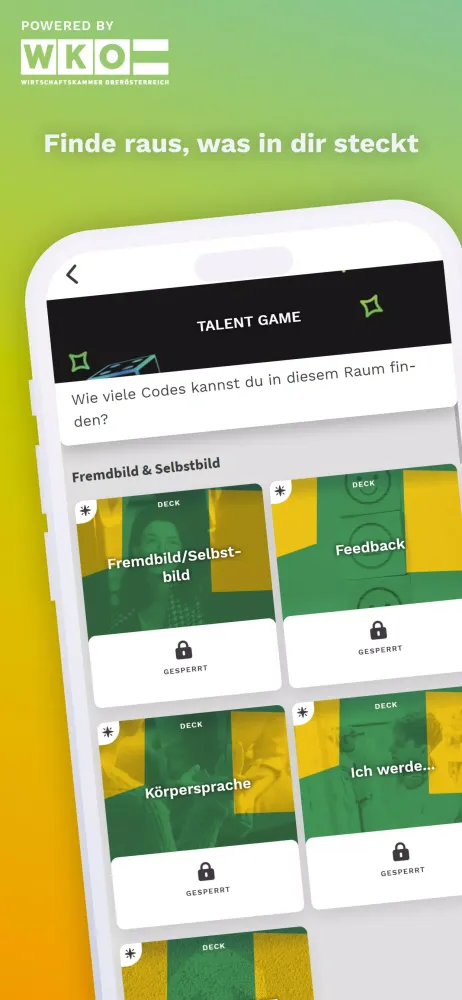 WKOÖ Talent Space Screenshots