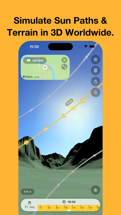 ภาพหน้าจอของ Sunorama: 3D Sun & Terrain