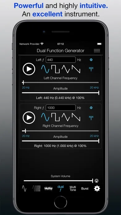 Capturas de pantalla de Audio Function Generator