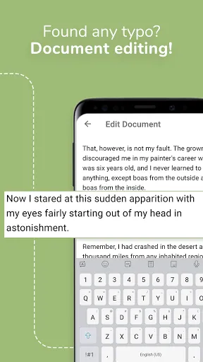 ภาพหน้าจอของ OpenDocument Reader - view ODT