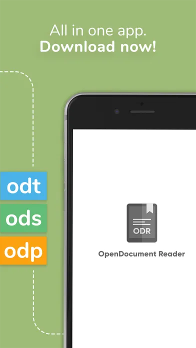 Capturas de tela do OpenDocument Reader - view ODT