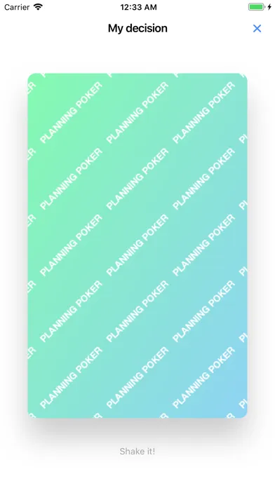 Zrzuty ekranu Agile Planning Poker Cards
