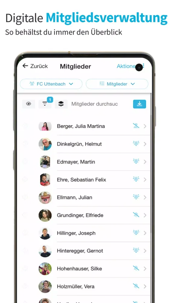 Vereinsplaner Screenshots
