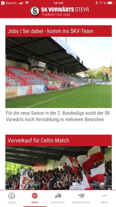 Captures d'écran de SK Vorwärts Steyr