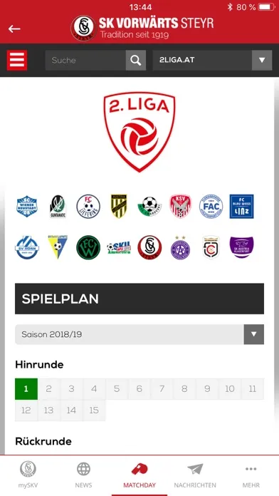 Captures d'écran de SK Vorwärts Steyr