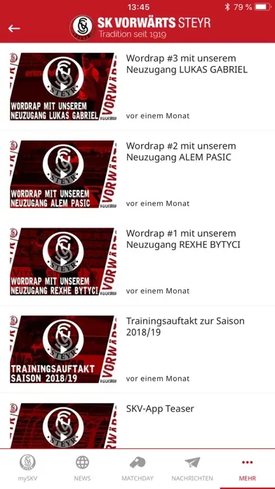Captures d'écran de SK Vorwärts Steyr