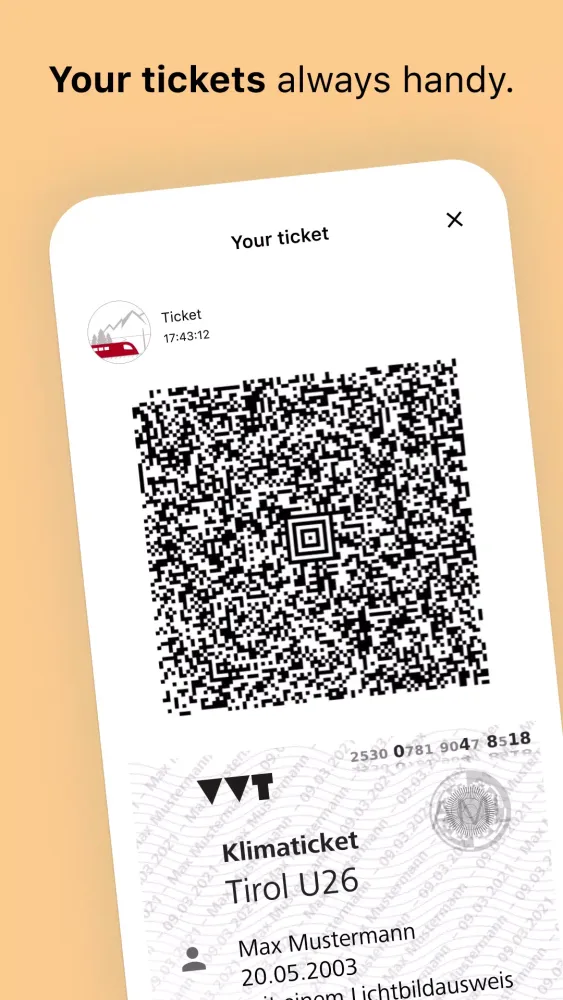 Capturas de tela do VVT Tickets