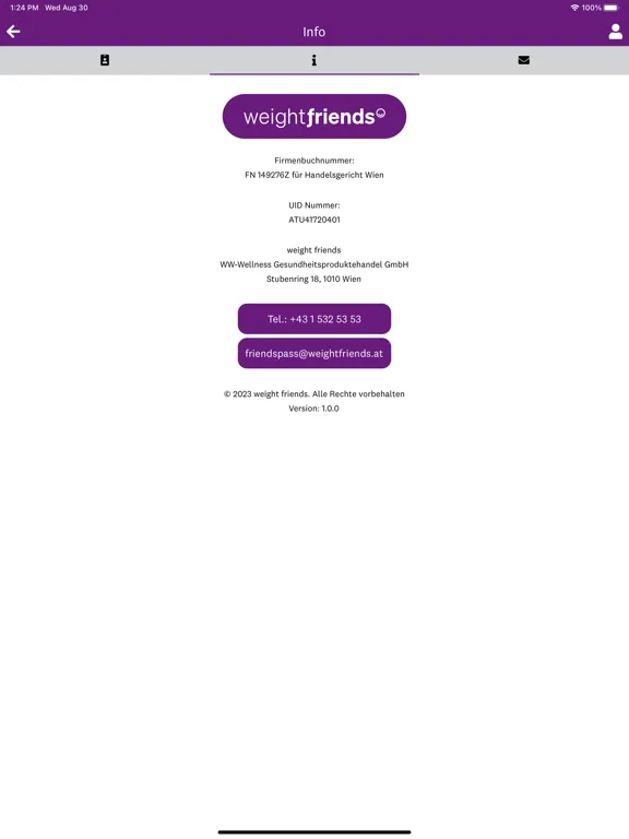 Zrzuty ekranu weight friends Ausweis iPad 