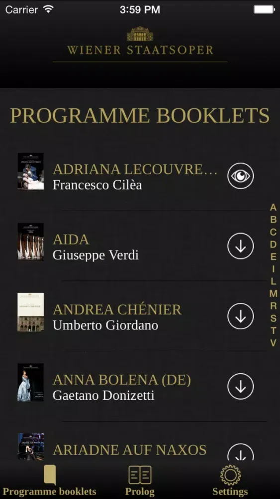 Program books and monthly magazine of the Vienna State Opera स्क्रीनशॉट