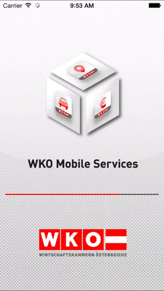 Ảnh chụp màn hình của WKO Mobile Services. Eine Anwendung der WKÖ.