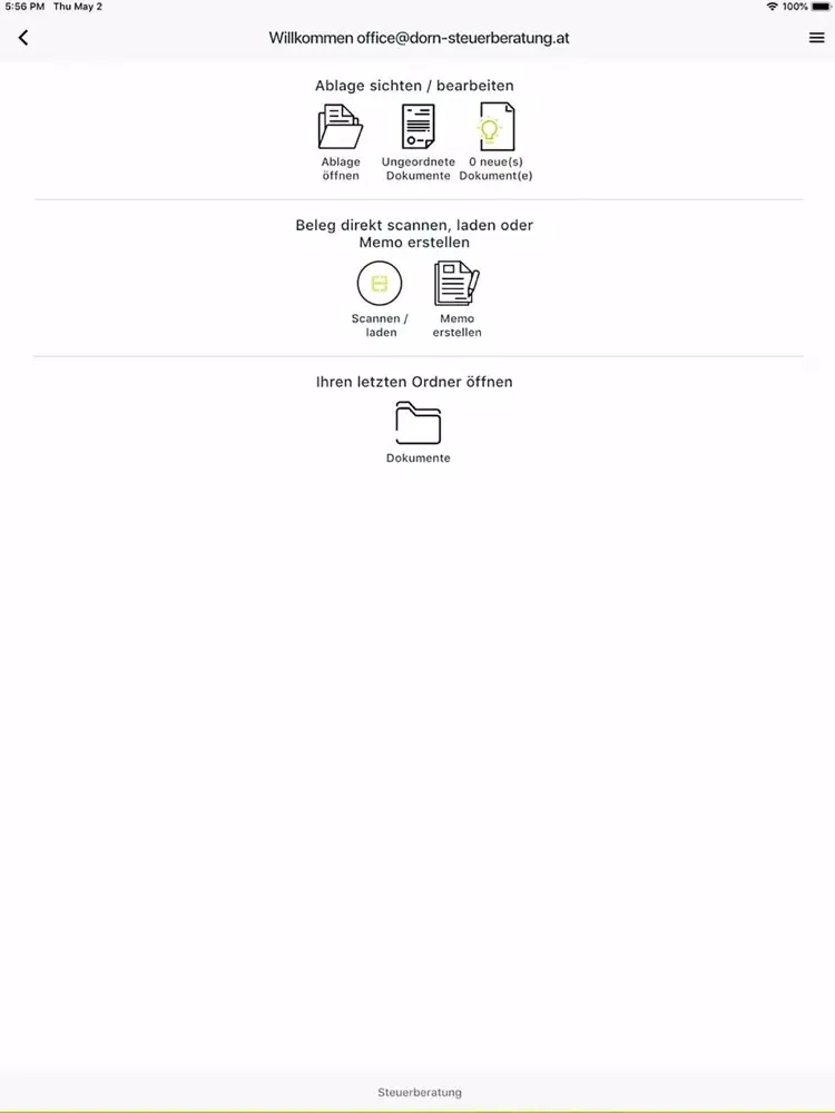 DocScan Zangl, Pache & Partner iPad  스크린샷